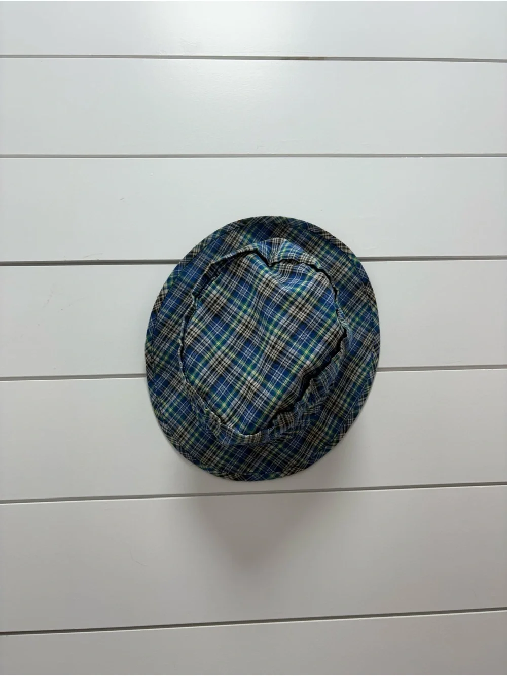 Gymboree vintage 3-5years Plaid Bucket Hat in Blue & Green
